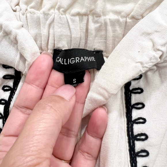 ANTHROPOLOGIE x CALLIGRAPHIE Cotton Pants - Picture 6 of 7